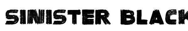 Sinister Black font preview